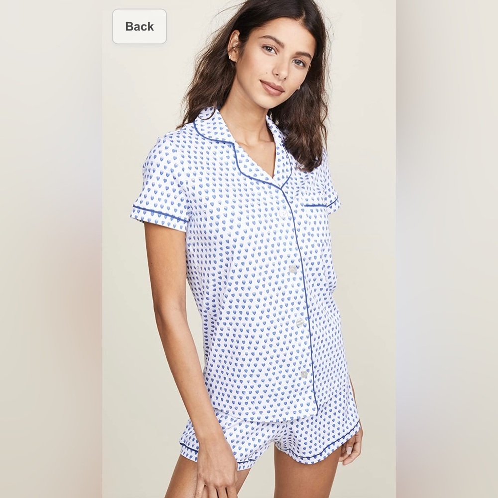 Roller Rabbit Blue Hearts Polo Pajamas